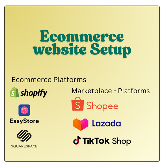 Ecommerce platform basic setup ( Marketplace included- Tiktokshop/Shopee/Lazada)